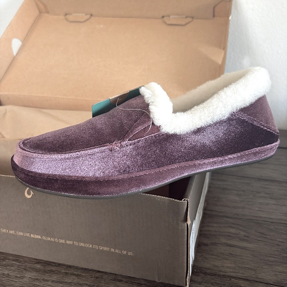 NIB [OluKai] Ku'una Lanui Indoor/Outdoor Velvet Slipper Red Ginger Women’s Sz 5 - Picture 9 of 14
